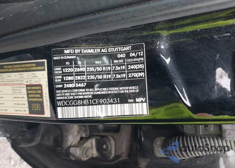 2012 Mercedes-Benz Glk 350 4Matic z USA, uszkodzony, nr VIN WDCGG8HB1CF903431